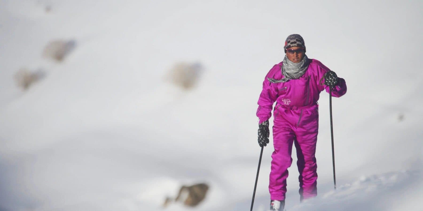 Skier in the mountains of Bamyan, from Champions of the Golden Valley